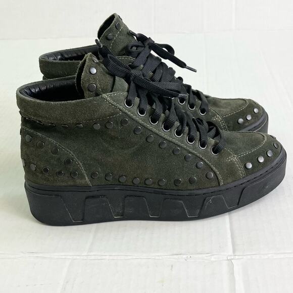 275 Central Green Suede Fashion Sneakers Platform Booties woman's size 36 - Picture 3 of 10